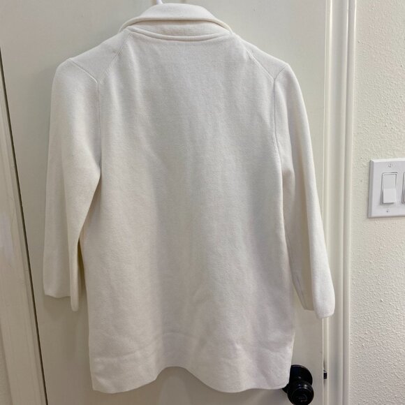 Quince, 100% Organic Cotton Knit Blazer, XS, Ivory - Picture 3 of 4